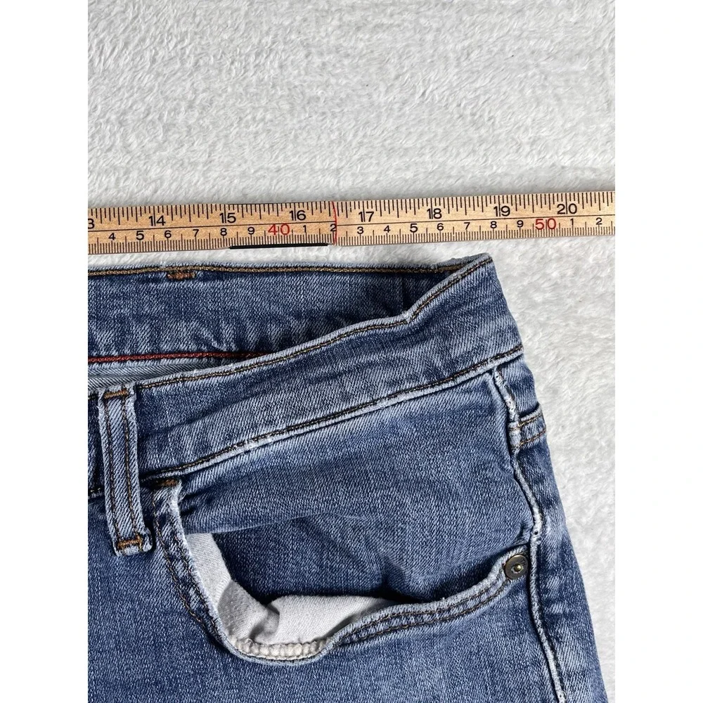 Tommy Hilfiger Denim Jeans Mens 38 Light Wash Straight Fit Stretch Classic Y2K